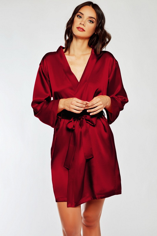 Satin Cold Shoulder Robe Spicy Lingerie
