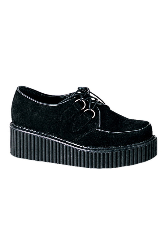 Black Suede Lace Up Creeper