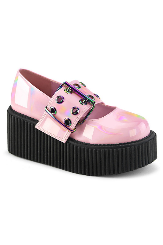Baby Pink Holo Patent Maryjane Creeper