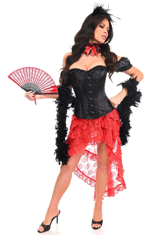 Lavish Saloon Girl Corset Halloween Costume