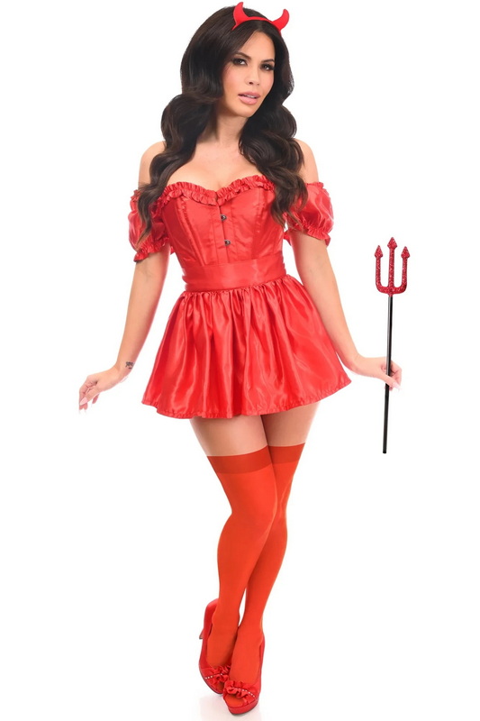 Top Drawer Red Satin Devil Halloween Costume