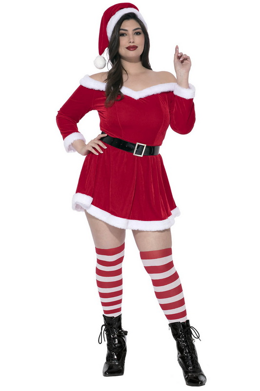 Plus Size Joyful Clause Holiday Costume