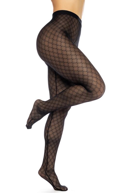 Black Diamond Mesh Pantyhose