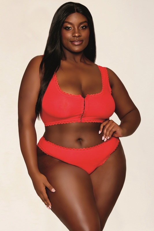 Plus Size Naughty For You Bralette & Panty