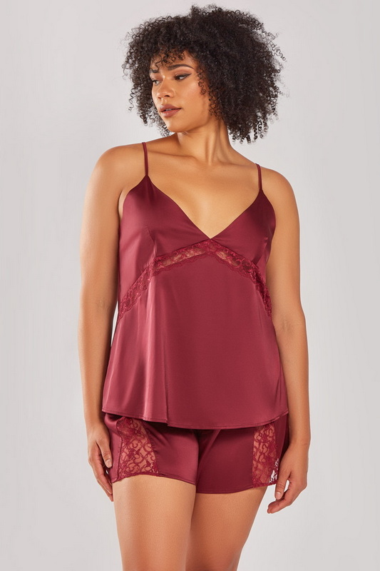 Plus Size Layla's Wine Cami & Shorts