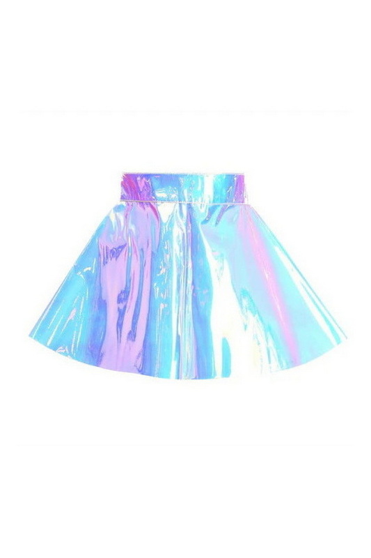 Blue & Purple Holo Skater Skirt