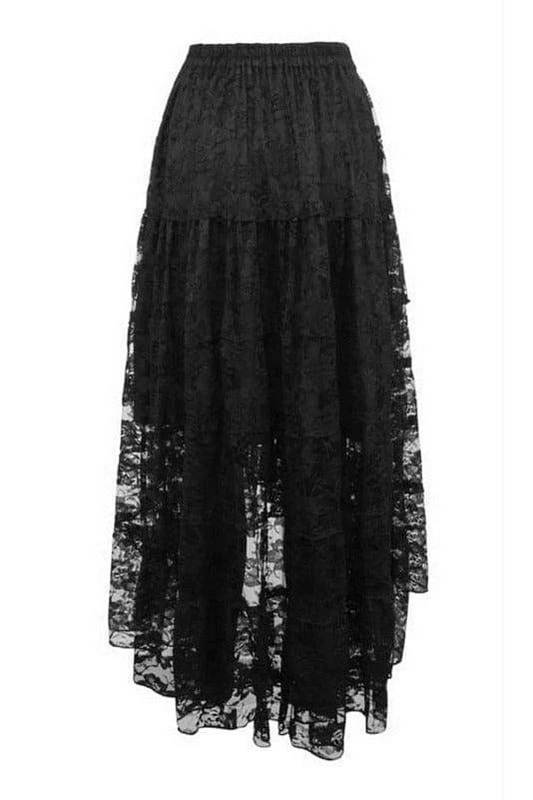 Plus Size Black Lace Skirt image 1