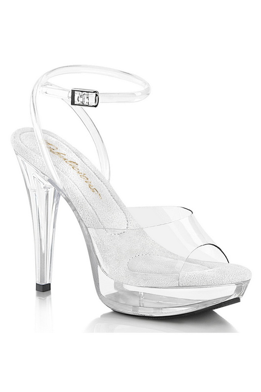 Clear 5" Wrap Around Ankle Strap Sandal