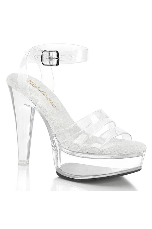 5" Clear Jelly Band Ankle Strap Sandal