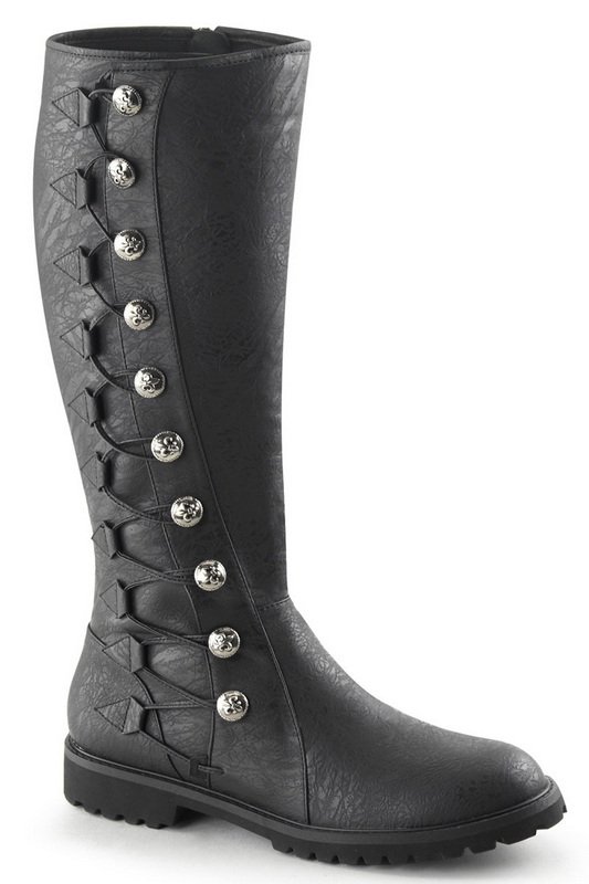mens black knee high boots