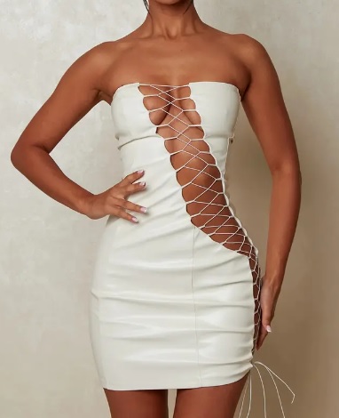 Onyx Black Hollow Out Dress image 1