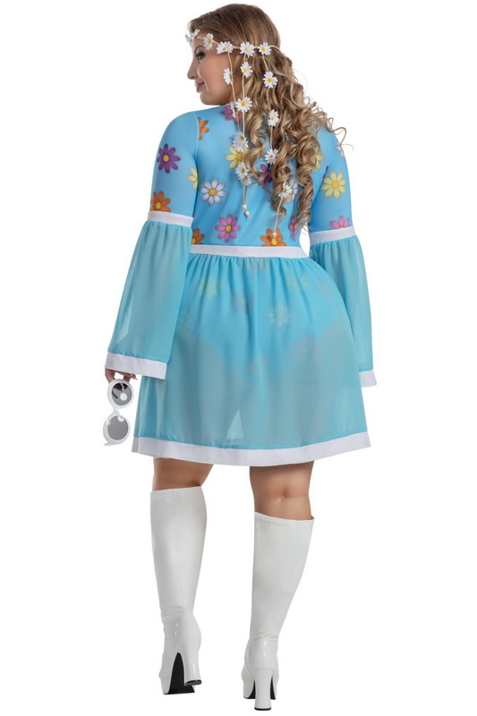 Plus Size Flower Power Costume On Sale image 1