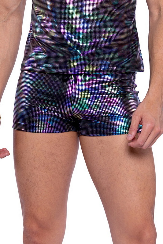 Sexy Warrior Rainbow Shimmer Camouflage Drawstring Shorts