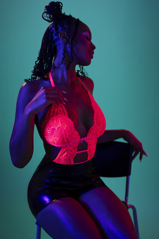 Diva Pink Get It Girl Halter Lingerie Teddy image 3