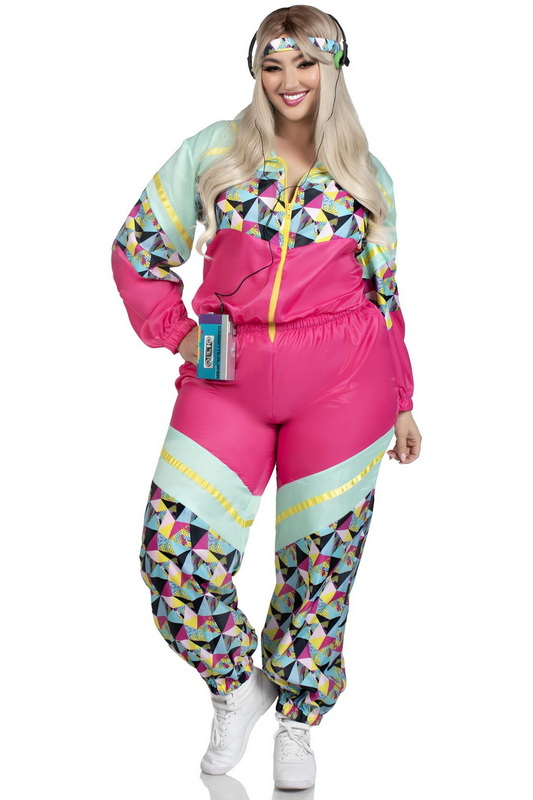 Plus Size Totally 80s Tracksuit Halloween Costume