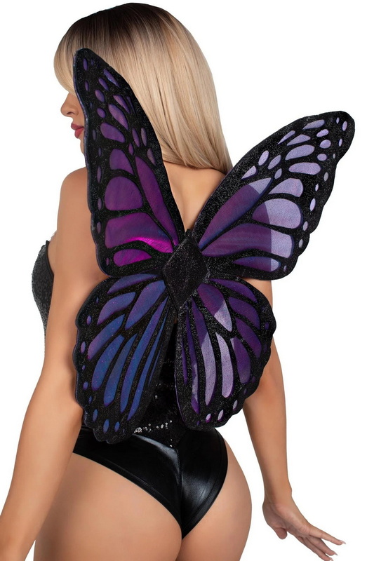 Playful Purple Iridescent Butterfly Wings