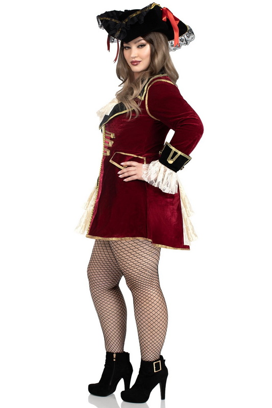 Plus Size Captivating Pirate Captain Halloween Costume image 1