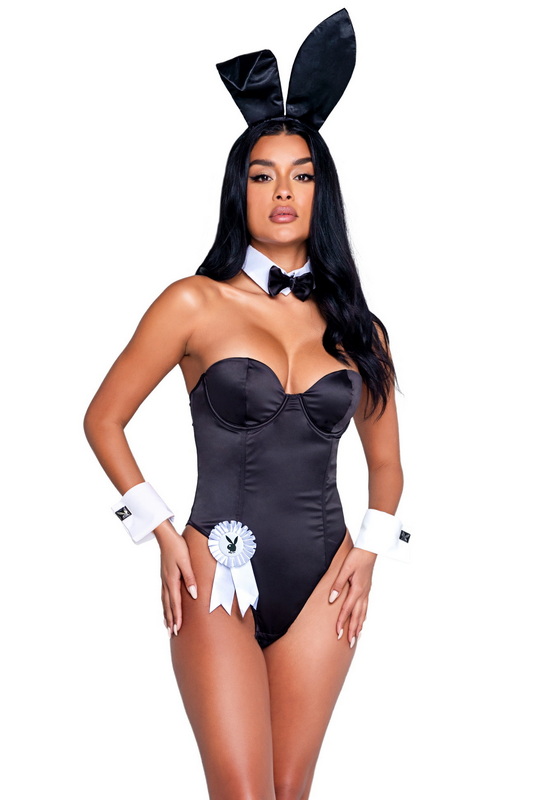 Black Classic Playboy Bunny Corset Halloween Costume