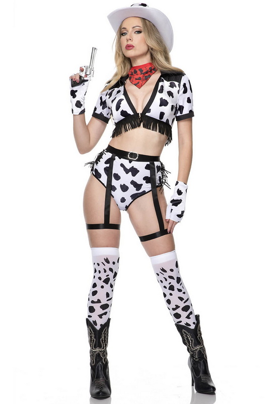 Dalamation Cow Girl Halloween Costume image 1
