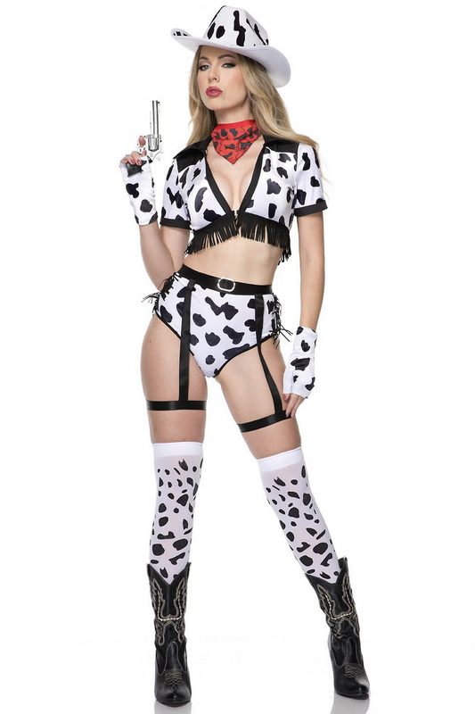 Dalamation Cow Girl Halloween Costume image 2
