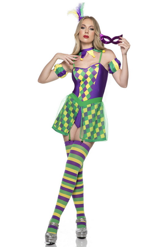 Mardi Gras Babe Halloween Costume image 4