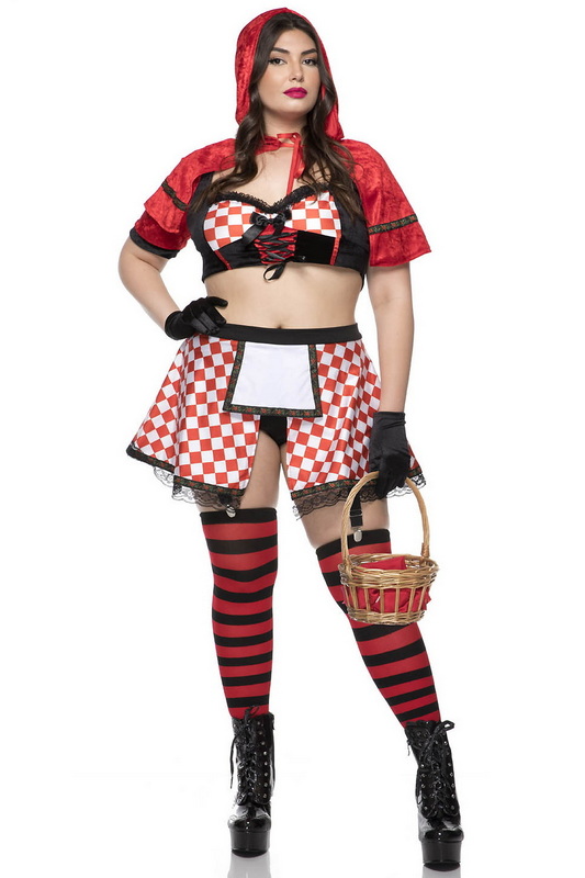 Plus Size Sexy Red Riding Hood Halloween Costume image 2