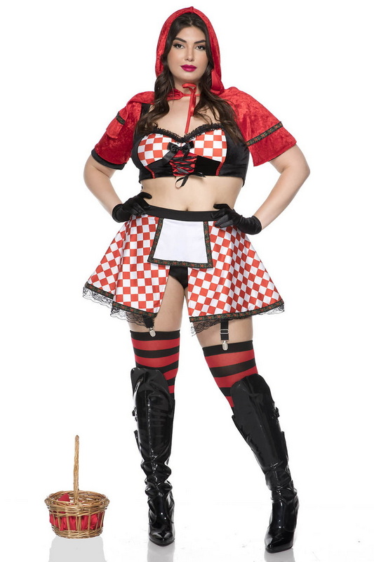 Plus Size Sexy Red Riding Hood Halloween Costume image 5