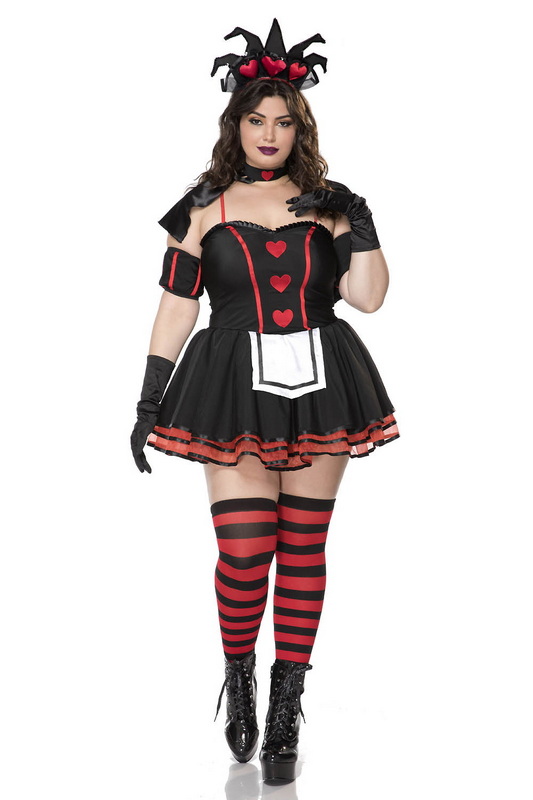 Plus Size Dark Queen Of Hearts Halloween Costume image 3