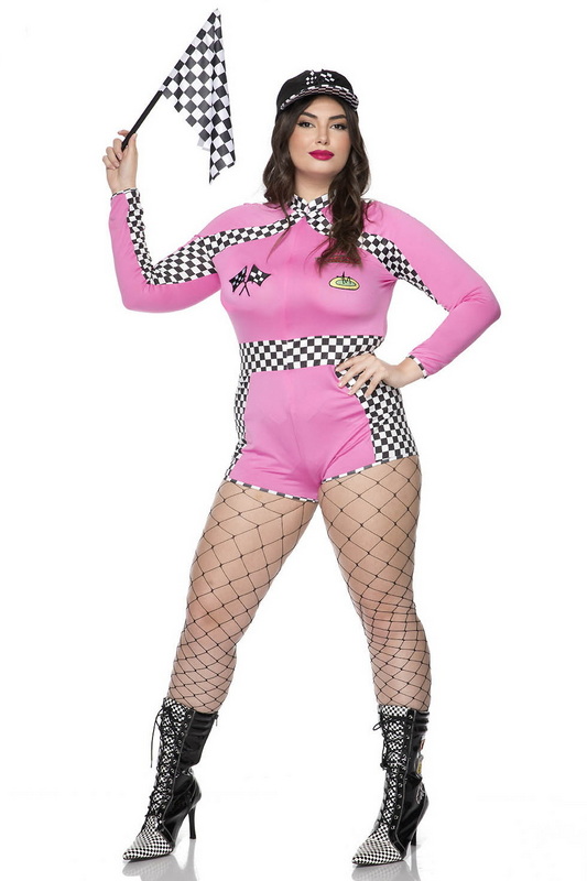 Plus Size Sexy Racer Babe Halloween Costume