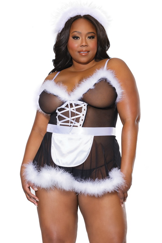 Plus Size Holiday Helper Maid Bedroom Costume image 1