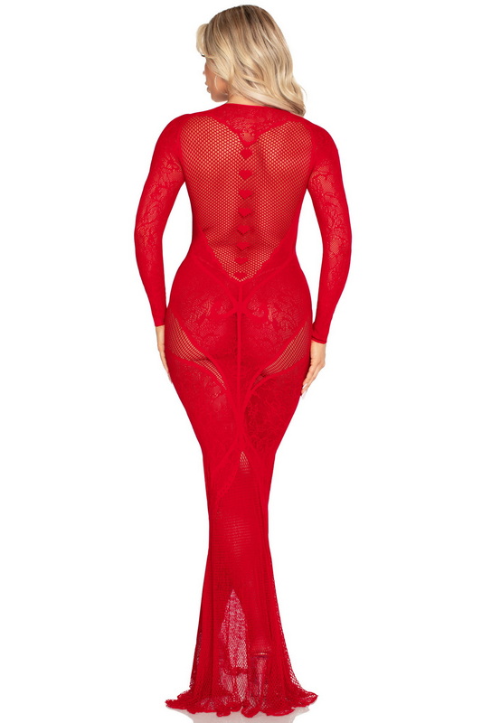 Red Enamored Goddess Gown image 4