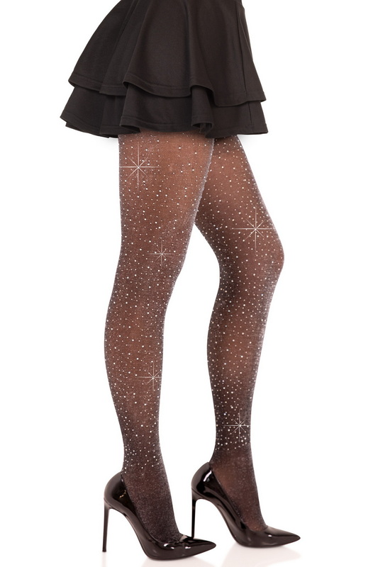 Black Stardust Magic Pantyhose image 2
