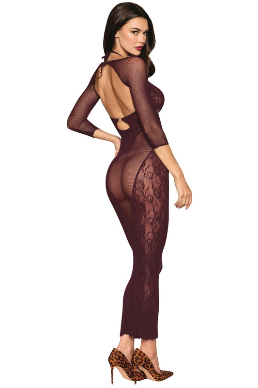 Cutesy Seamless Knitted Lace Bodystocking image 1