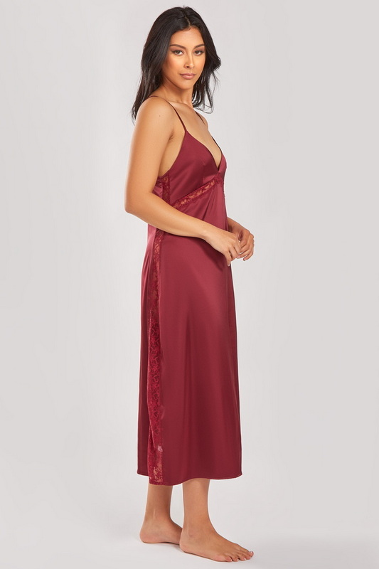 Layla's Long Wine Lingerie Chemise Blowout Deal image 1