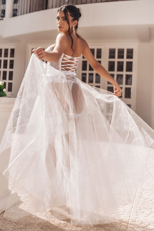 Beyond Tradition White Bustier Set image 5