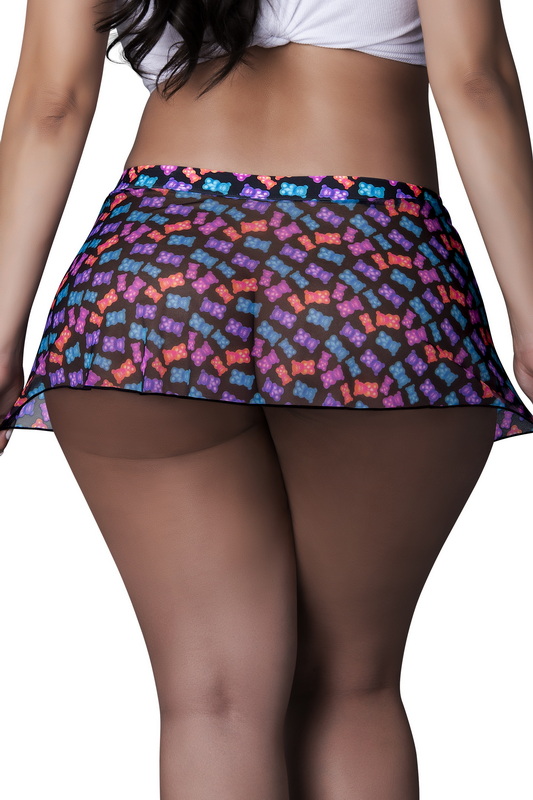 Plus Size Gummy Goodness Mesh Skirt image 1