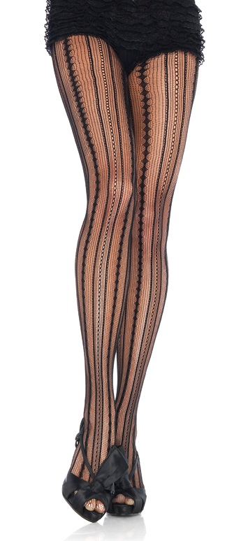 Vintage Pinstripe Net Pantyhose Blowout Deal