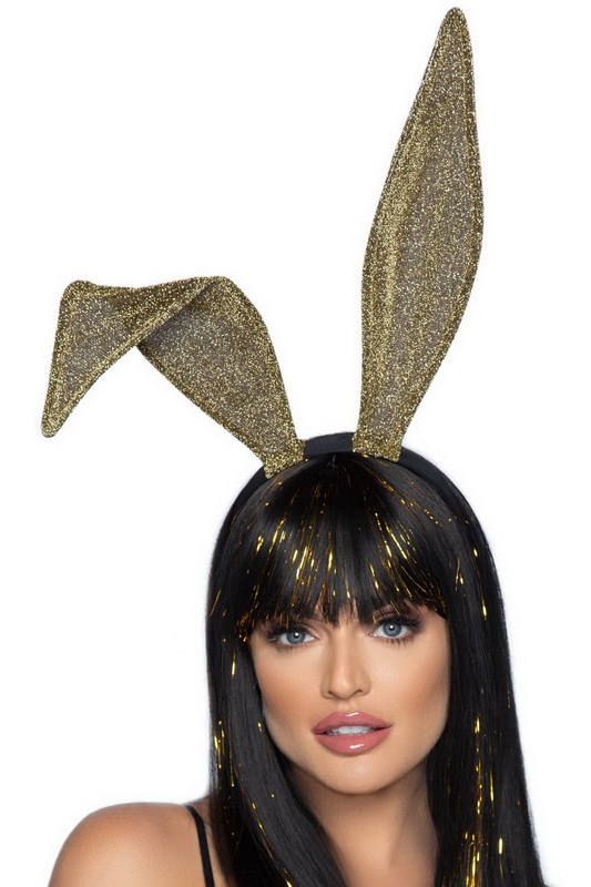 Gold Glitter Bunny Ear Headband Blowout Deal