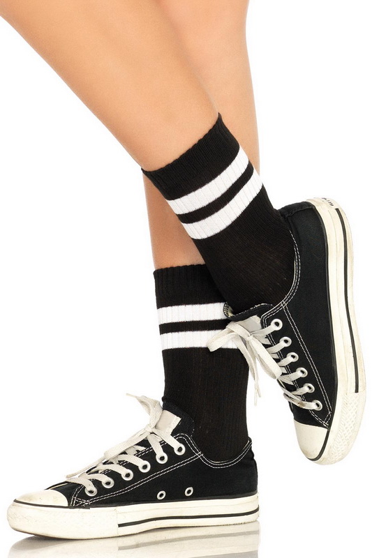 Athletic Striped Anklet Sock Blowout Deal