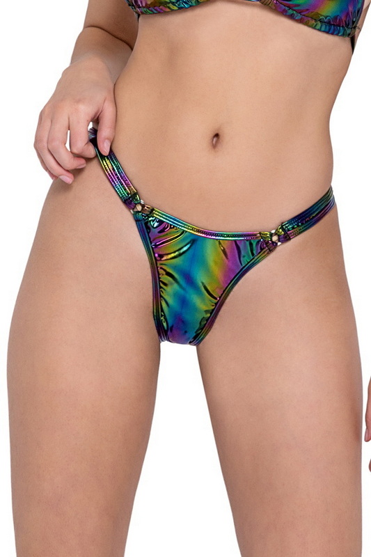Insomniac Iridescent Vinyl Thong Bottoms Blowout Deal