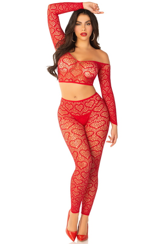 With All My Heart Red Crop Top Cami Set Blowout Deal
