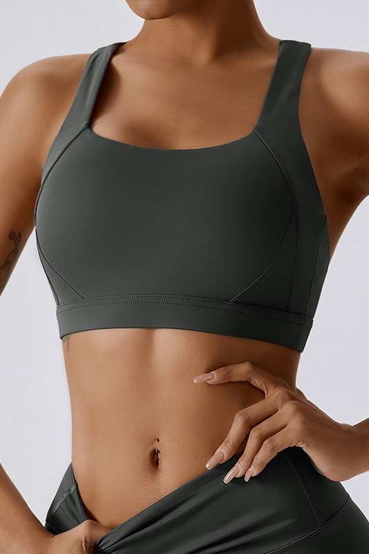 Spice Fit Grey Sports Bra Blowout Deal