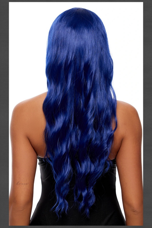Blue Wavy Costume Wig image 1
