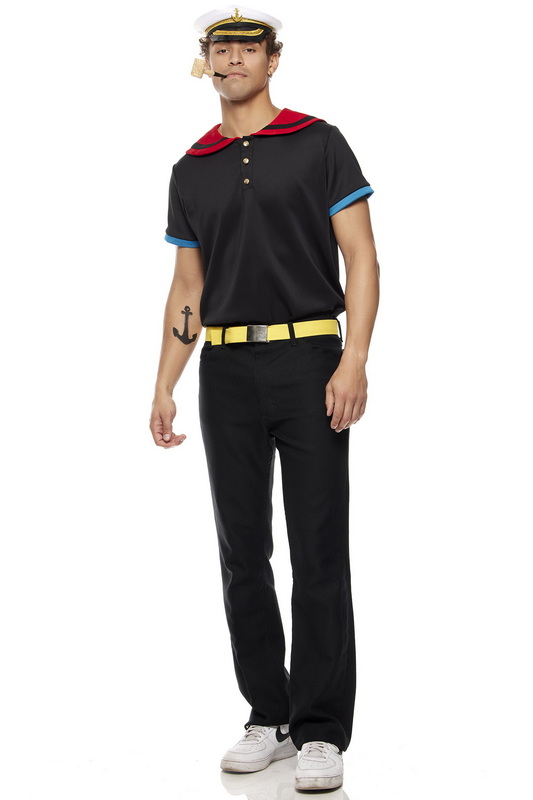 Men's The Sailor Man Cartoon Character Costume image 1