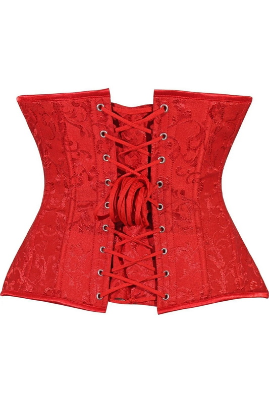 Lavish Red Brocade Under Bust Corset image 1