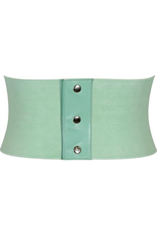 Plus Size Lavish Mint Green Brocade Corset Belt Cincher image 2