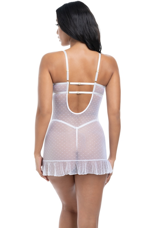 Pixie White Underbust Lace Chemise image 7