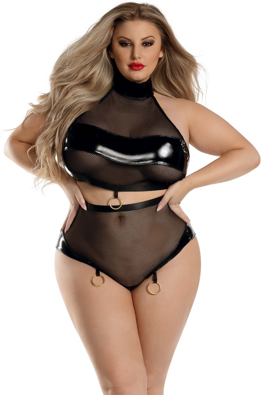 Plus Size Black Cinta Banded Bralette Set image 1