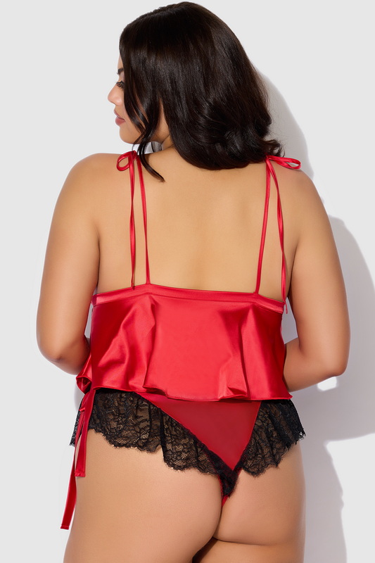 Plus Size Lace Red & Black Cami Set image 2