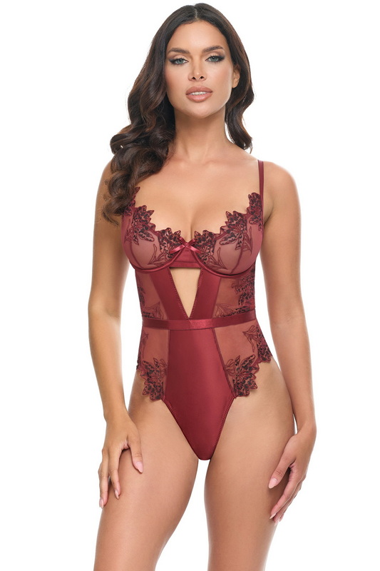 Nina Red Sheer Teddy image 1